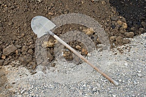 Shovel on the ground