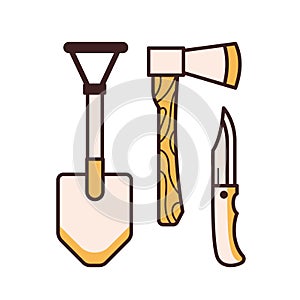 Camping Tools Icons