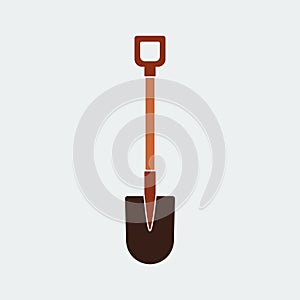 Shovel Icon.Flat Design.Vector illustration