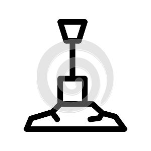 Shovel icon or logo isolated sign symbol vector illustration