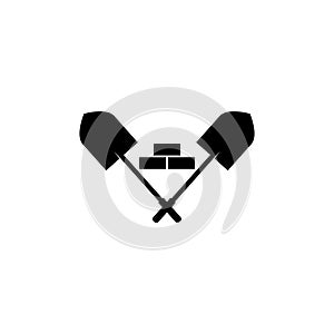 Shovel vector logo icon design template illustration