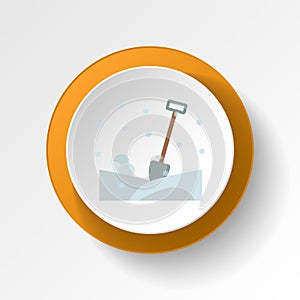 Shovel winter snow color icon. Elements of winter wonderland multi colored icons. Premium quality graphic design icon