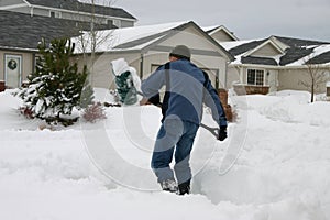 Shoveling snow