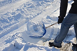 Shoveling snow