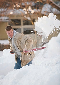 Shoveling snow