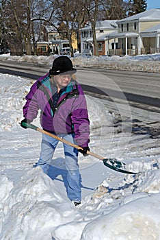 Shoveling snow