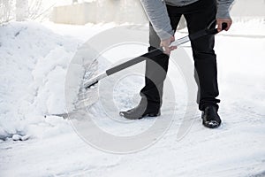 Shoveling snow