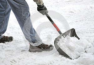 Shoveling snow