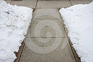 Shovelled sidewalk