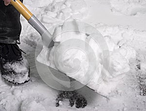 Shovelling snow