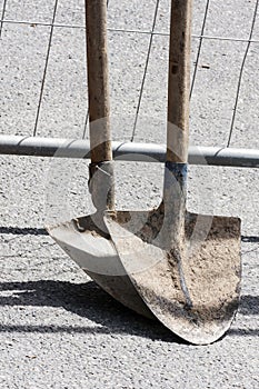 Shovels for construction work