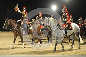 Show of the cavalry of the Republican Guard at the castle of Thillombois in the Meuse