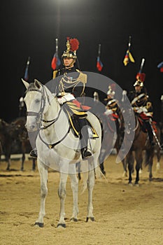 Show of the cavalry of the Republican Guard at the castle of Thillombois in the Meuse