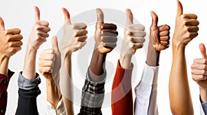 A Show of Diverse Thumbs Up. AI generated