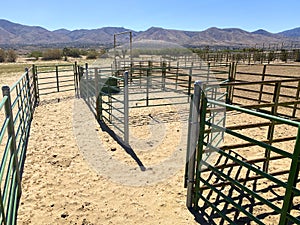 Show fairground cowboy rodeo riding horse ranch stables center coral event ride fairgrounds empty arena