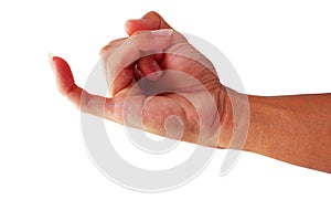 Show hand is gesture that hook each other`s little finger