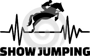 Show jumping heartbeat line