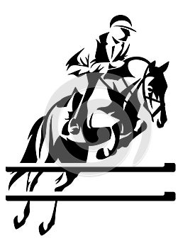 Show jumping vector photo