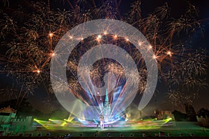 Show Light and Firework at Thailand