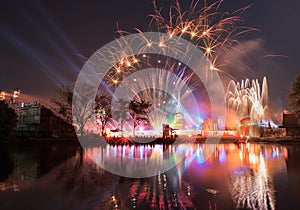 Show Light and Firework at Thailand