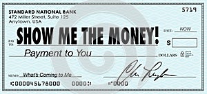 Show Me the Money Check Payday Earnings Wages photo