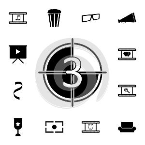 show movie count icon. Detailed set of cinema icons. Premium quality graphic design icon. One of the collection icons for websites