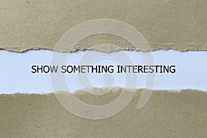 show something interesting on white paper