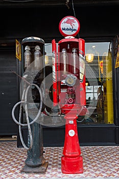 Show vintage fuel dispenser at Night market, Srinakarin road, Thailand