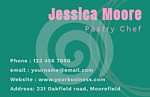 Showcase culinary artistry, vibrant business card design