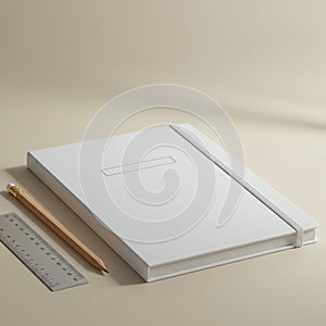 AIGenerated Book Mockups & Backgrounds for Creative and Professional Designs photo