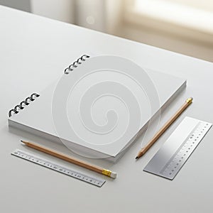 AIGenerated Book Mockups & Backgrounds for Creative and Professional Designs photo