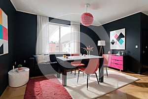 Showcasing Interior Design in Style Arty Abstract