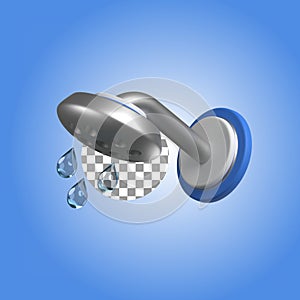 Shower in 3d icon illustration of bathroom theme