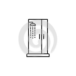 shower cabin icon. Element of plumbering icon. Thin line icon for website design and development, app development. Premium icon