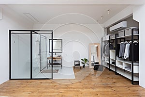 Shower Cabin in the Modern Bathroom