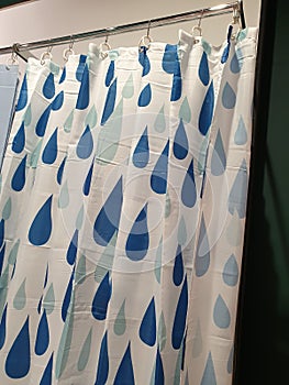 the shower curtain