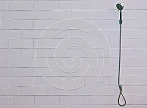 Shower head in bathroom pool home