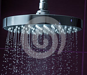 Shower Head with Droplet clean Water, close-up