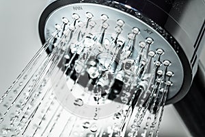 Shower Head with Droplet clean Water, close-up