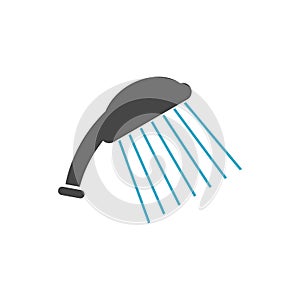 Shower head icon isolated on white