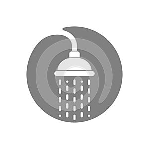 Shower head with trickles water photo