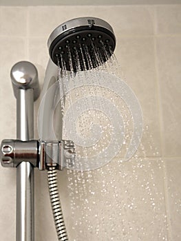 Shower head with water