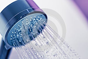 Shower Head with Droplet clean Water, close-up photo