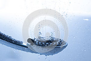 Shower Heads with spray of water photo