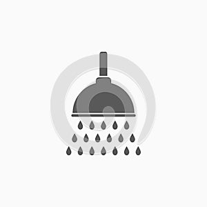 Shower icon, calyx, carbuncle, ceiling shower, painted stork