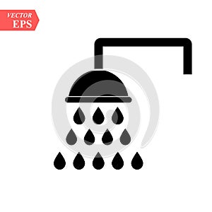 Shower icon. filled flat sign for mobile concept and web design. Showerheads simple solid icon. Symbol, logo illustration.