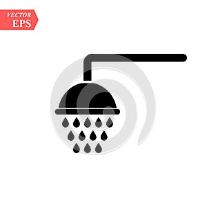 Shower icon. filled flat sign for mobile concept and web design. Showerheads simple solid icon. Symbol, logo illustration.
