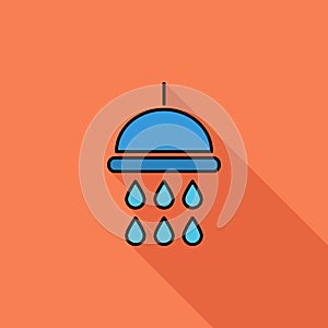 Shower icon. Flat vector related icon