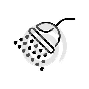 Shower icon vector isolated on white background, Shower sign , line and outline elements in linear style