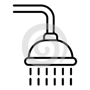 Shower line icon, vector illustration